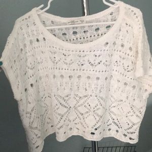 A&F oversized midriff knit top